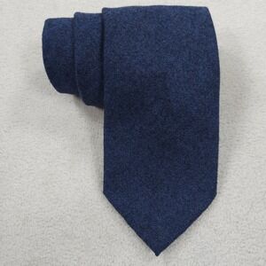 Bullock Jones Mens Tie 100% Cashmere Necktie Blue Designer Luxury Italy